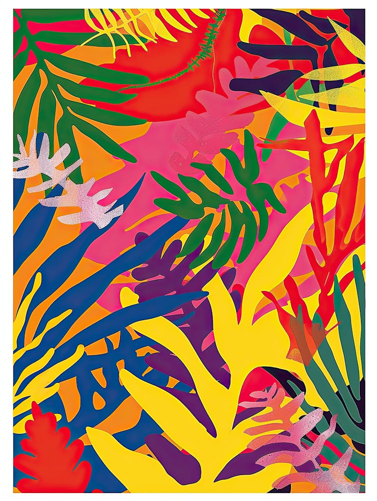 Mirage de Forêt Tropicale Style Matisse