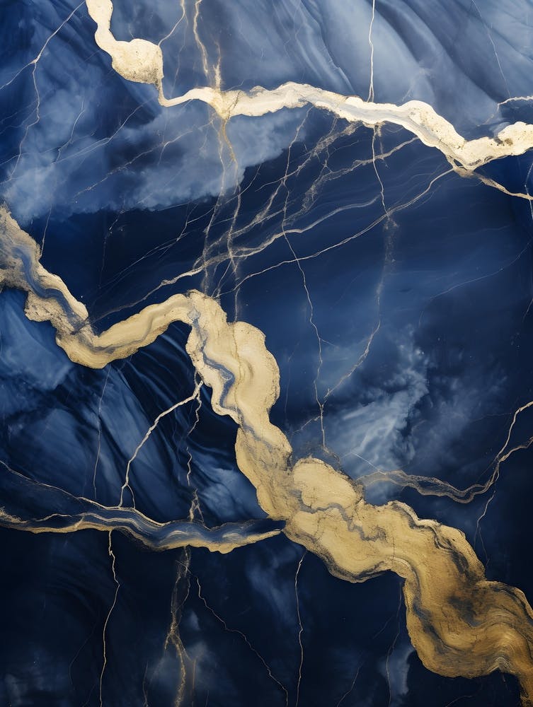 Gold And Blue Marble