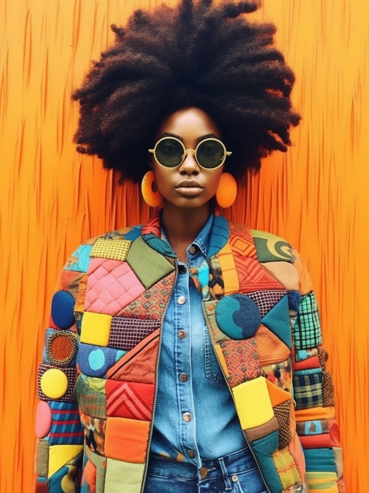 Afro Fashionista Pencil Drawing 1