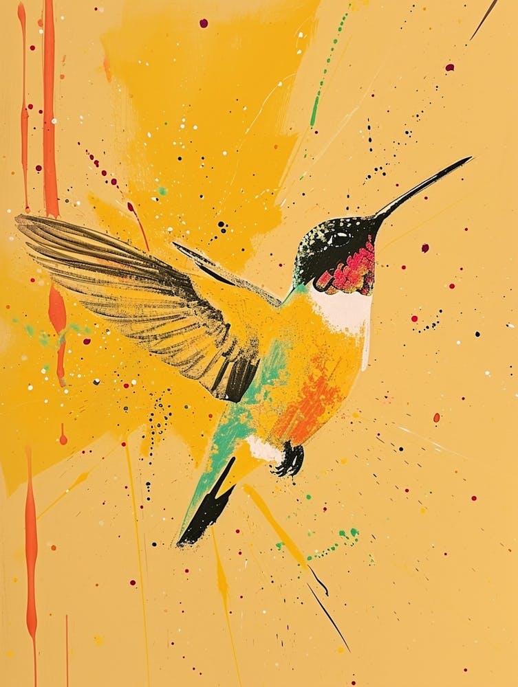 Yellow Hummingbird 1