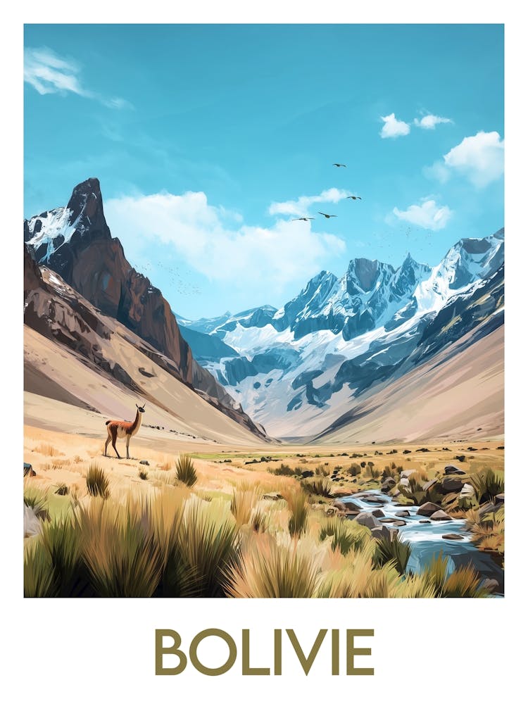Affiche de voyage Bolivie 1