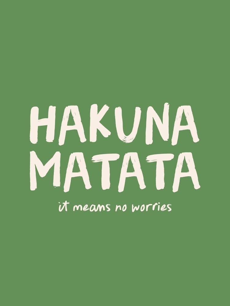 Hakuna Matata Green Kids