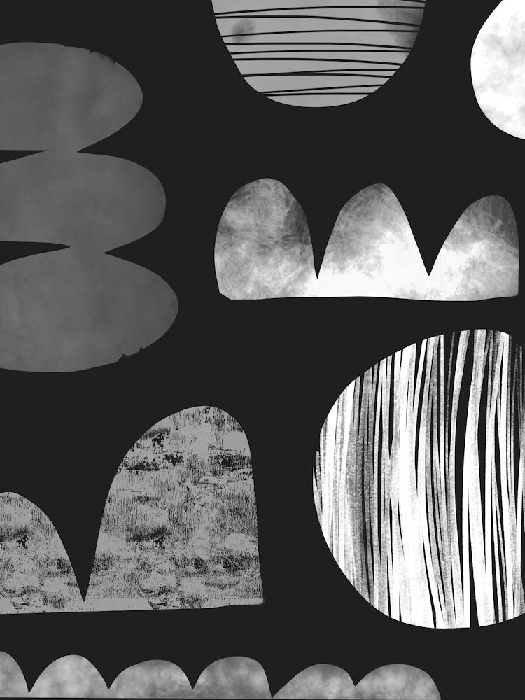 Dreamy Shapes Abstract Mono
