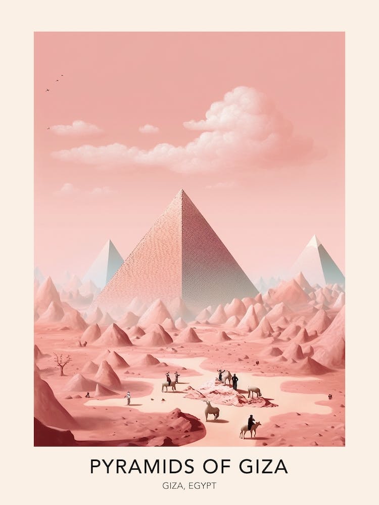 Pyramids Of Giza Egypt 2 Travel Poster