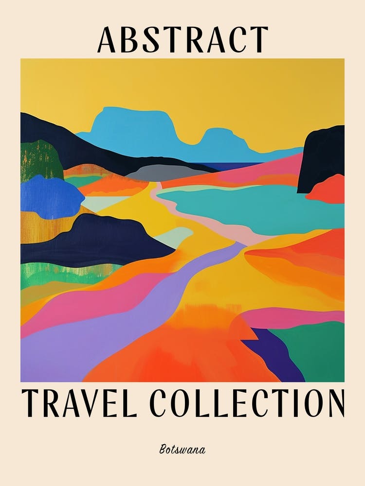 Abstract Travel Collection Poster Botswana 1