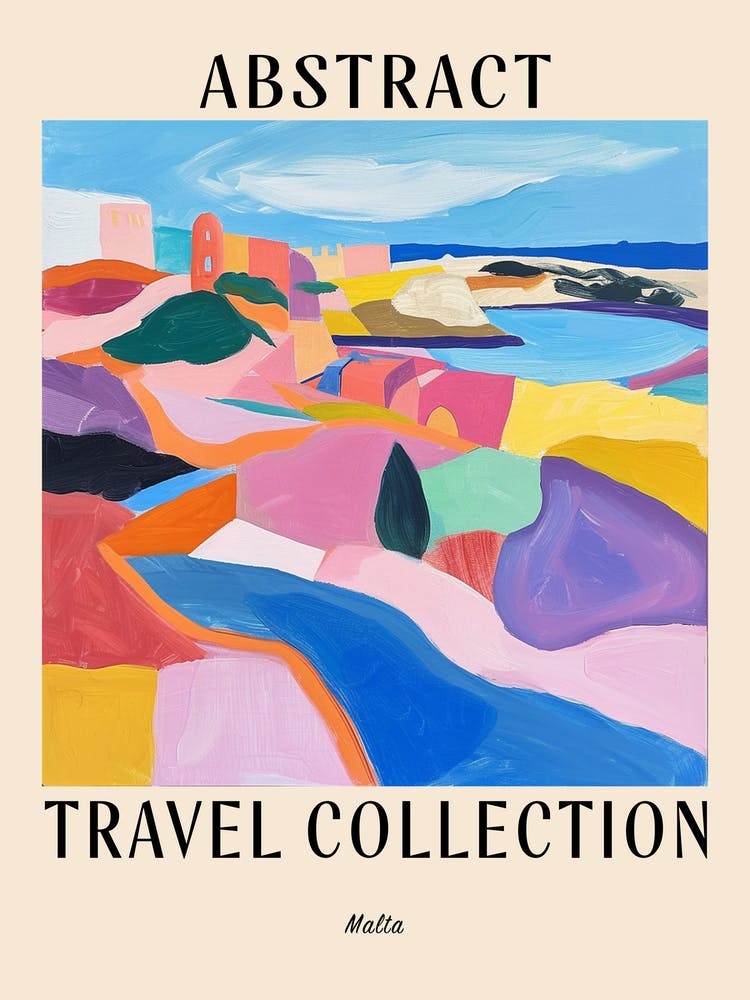 Abstract Travel Collection Poster Malta 1