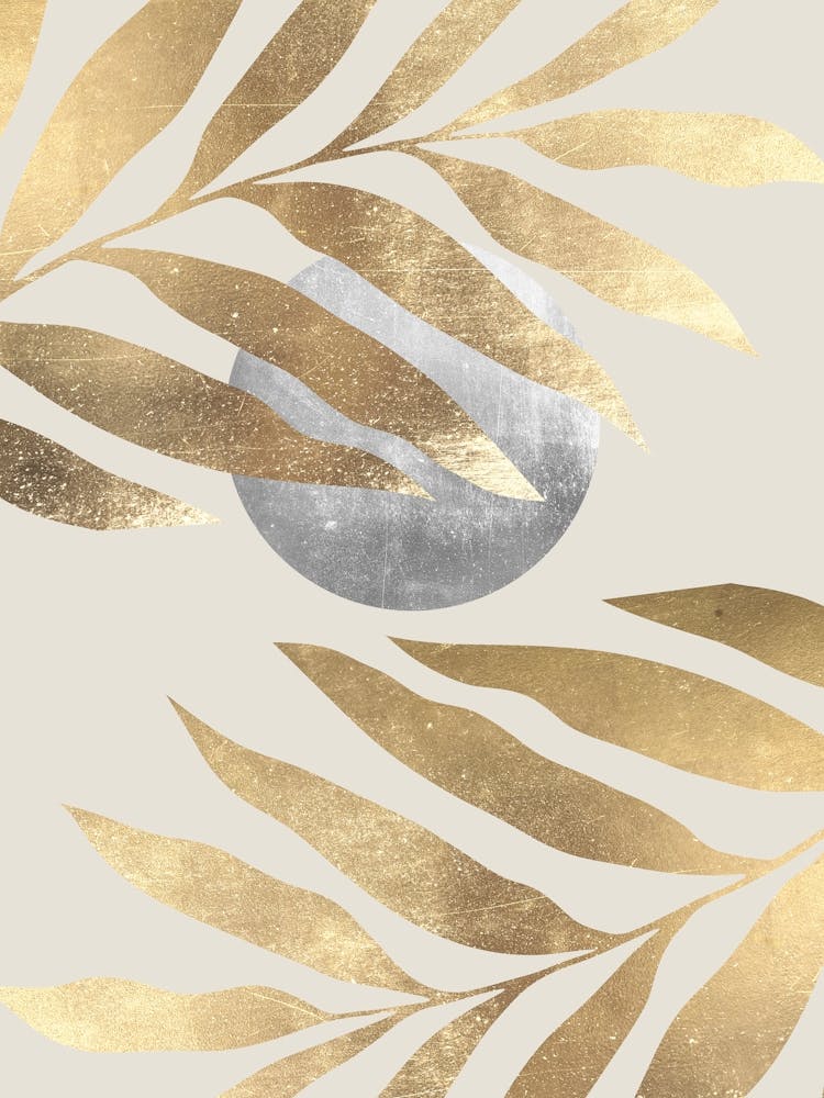 Golden tropical leaf 2