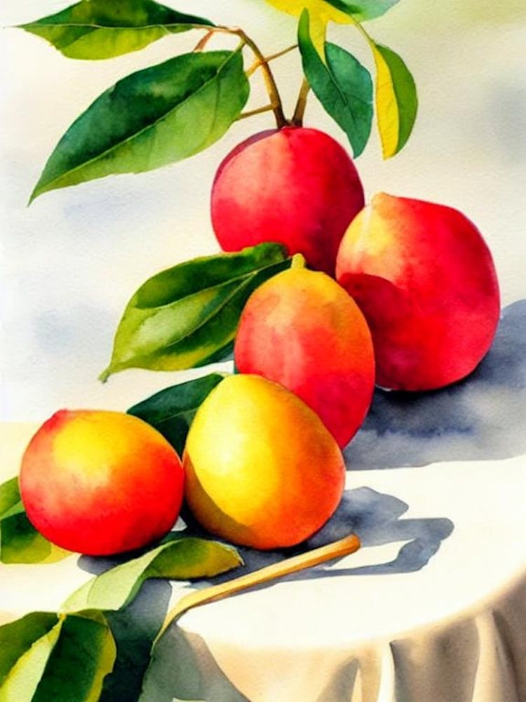Guava Italian Watercolour fruit