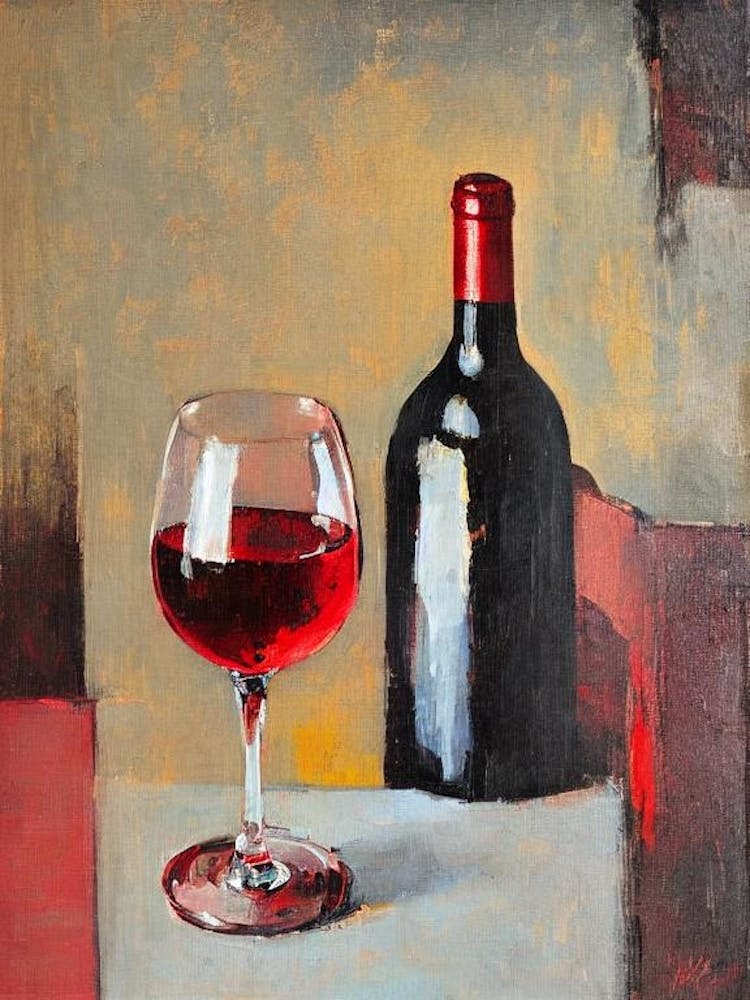 Grenache Rosé 1 Oil Painting Cocktail Poster