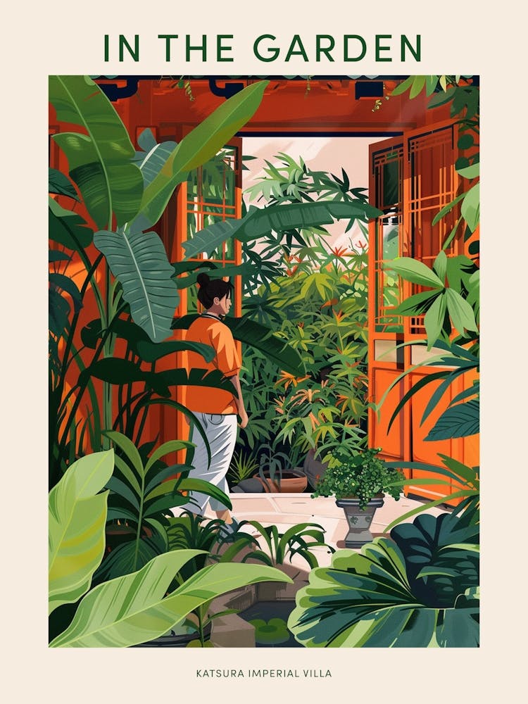 In The Garden Poster Katsura Imperial Villa Japan 1