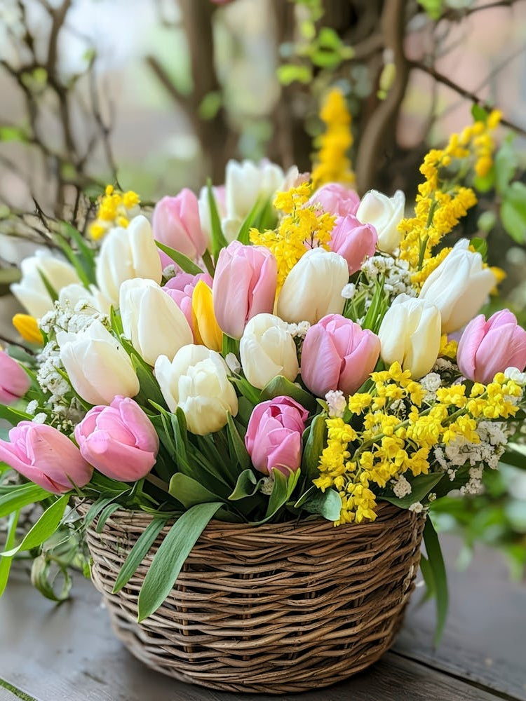 Tulips In A Basket 2