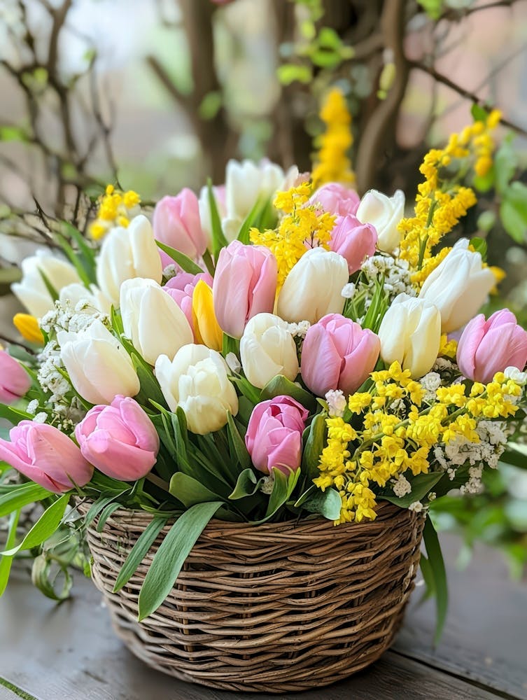 Tulips In A Basket 2