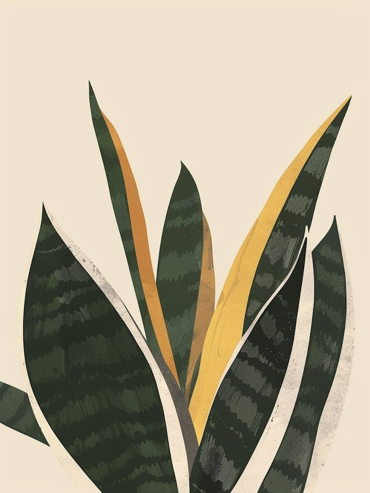 Snake Plant Minimalist Illustration 3