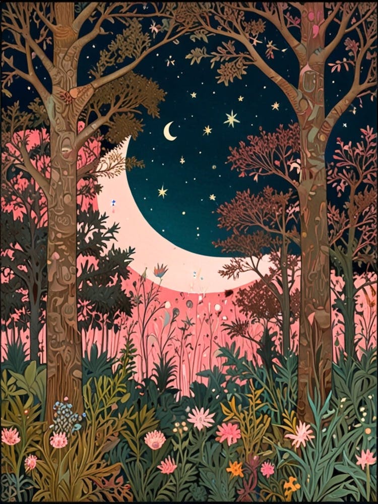 William Morris Moonlight In The Forest 63