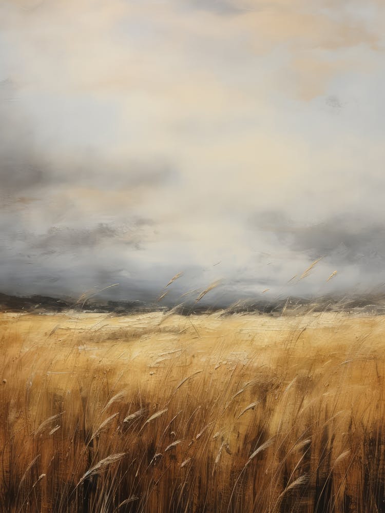 Vintage Neutral Hay Field