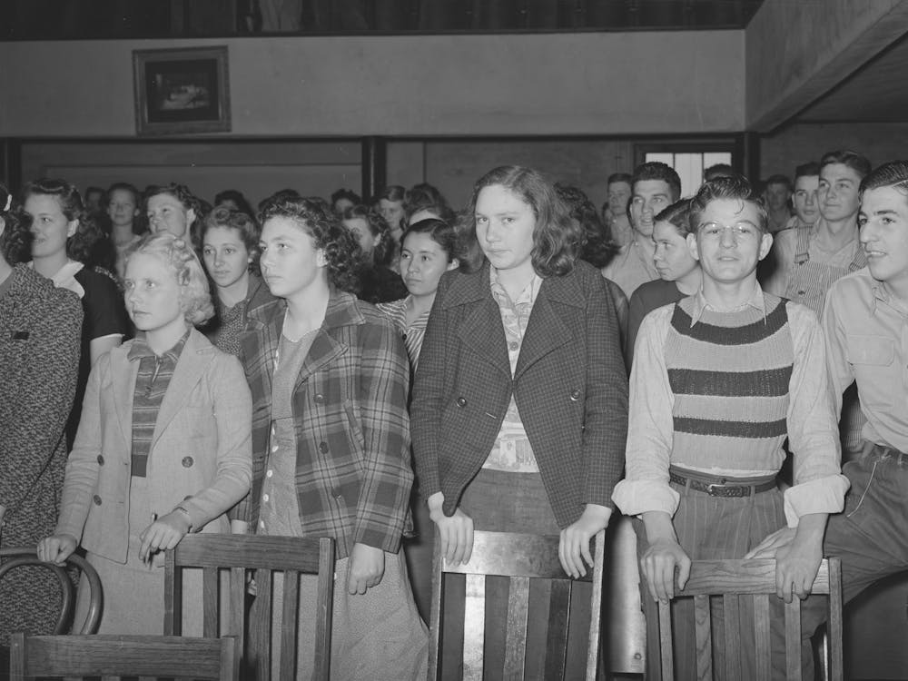 Untitled Photo, Possibly Related To High School Girls At Americanization Program, Eufaula, Oklahoma By Russell Lee