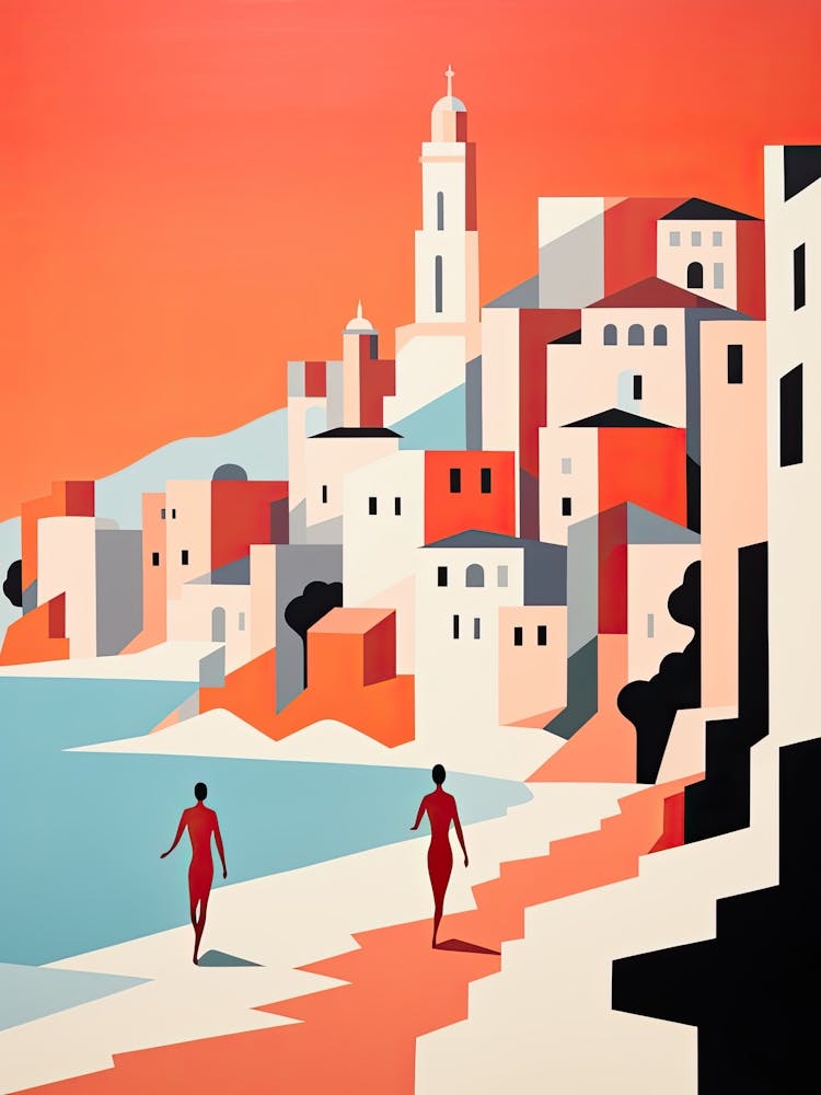 Bondi Beach, Australia, Bold Outlines 4