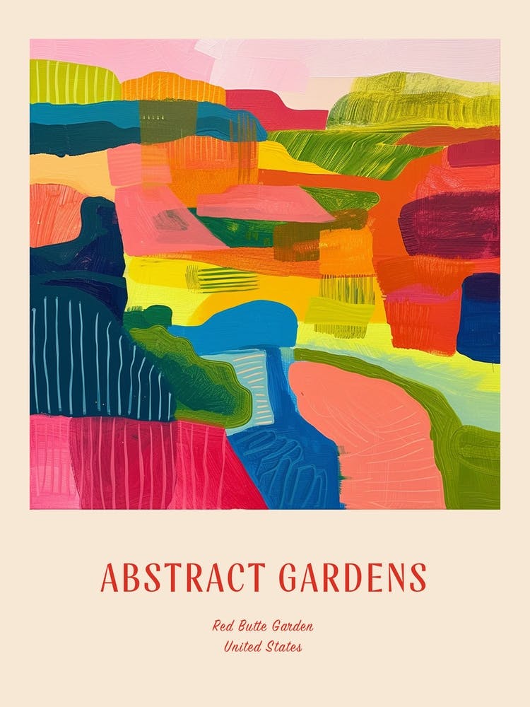 Colourful Gardens Red Butte Garden Usa 2 Red Poster