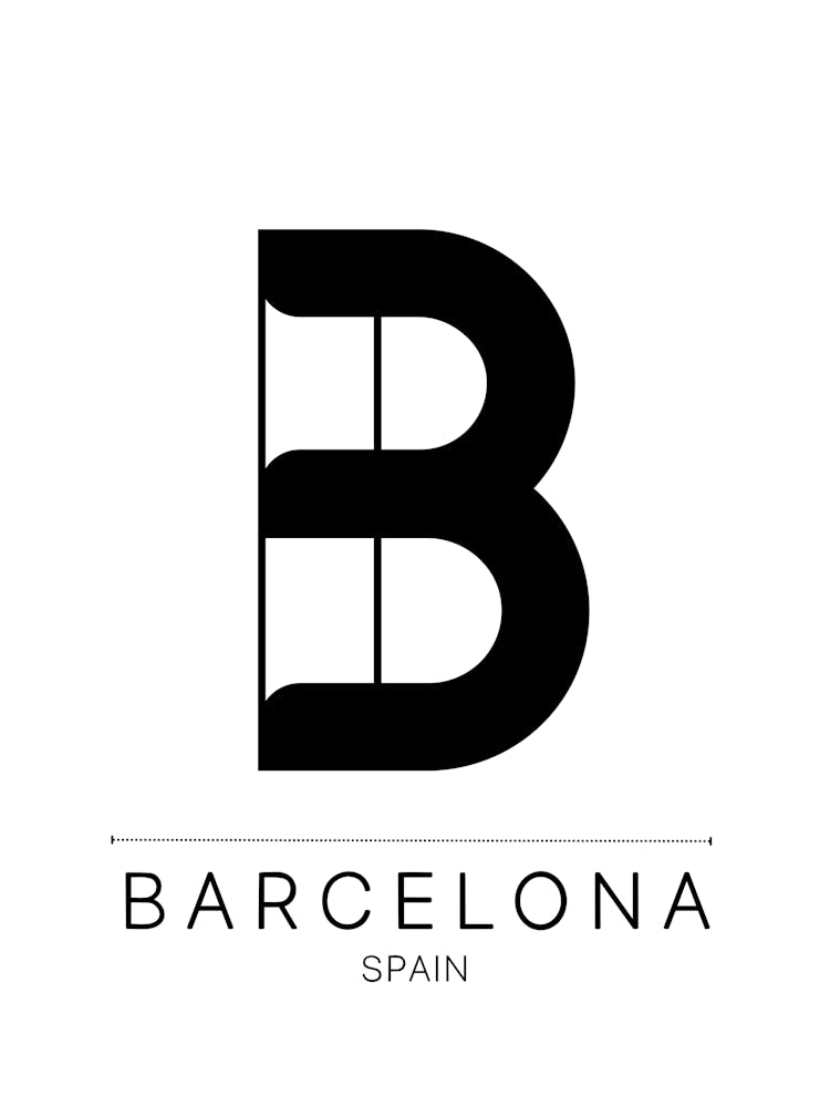 Barcelona City Typography Wall