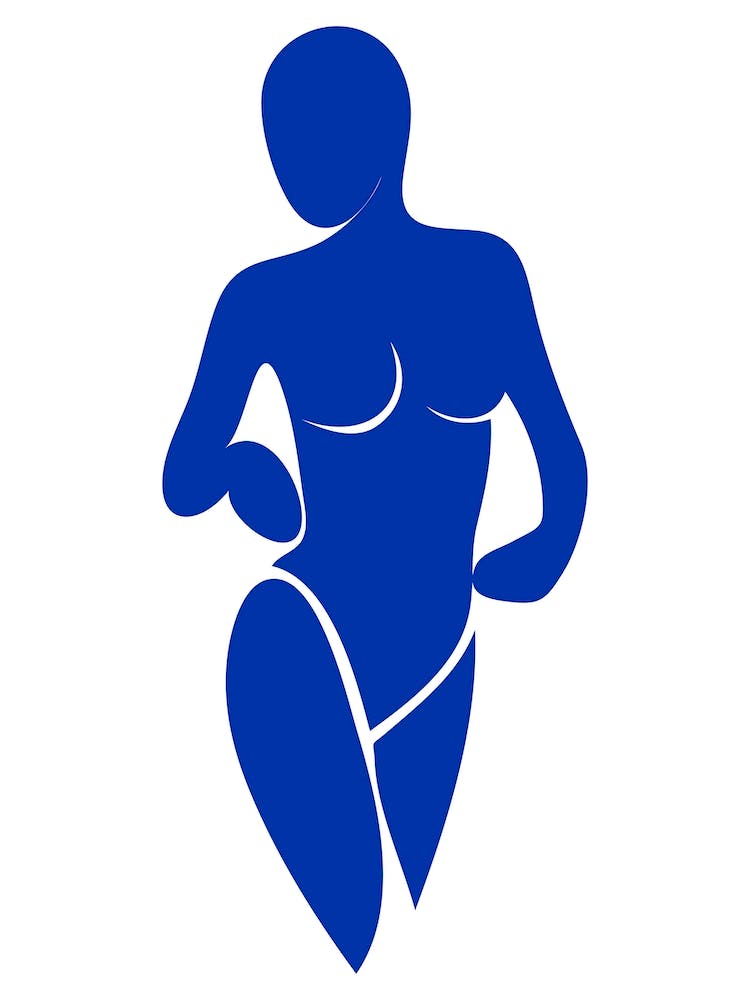 Abstract Nude In Blue