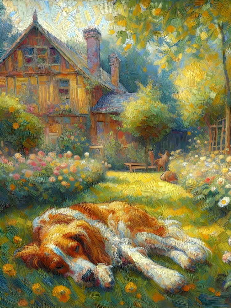 Dog In The Garden