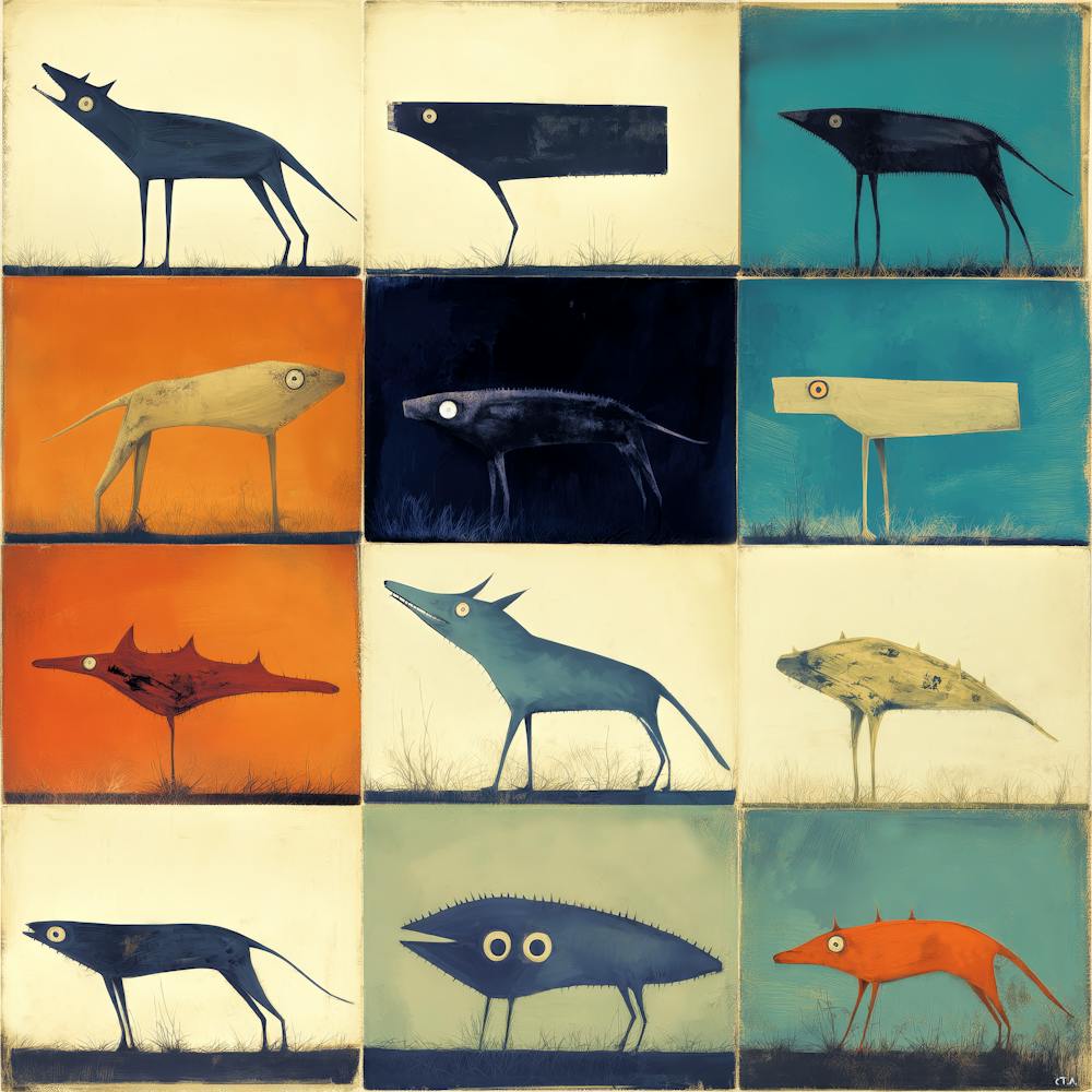 Horisontal Dogs And Half Dogs