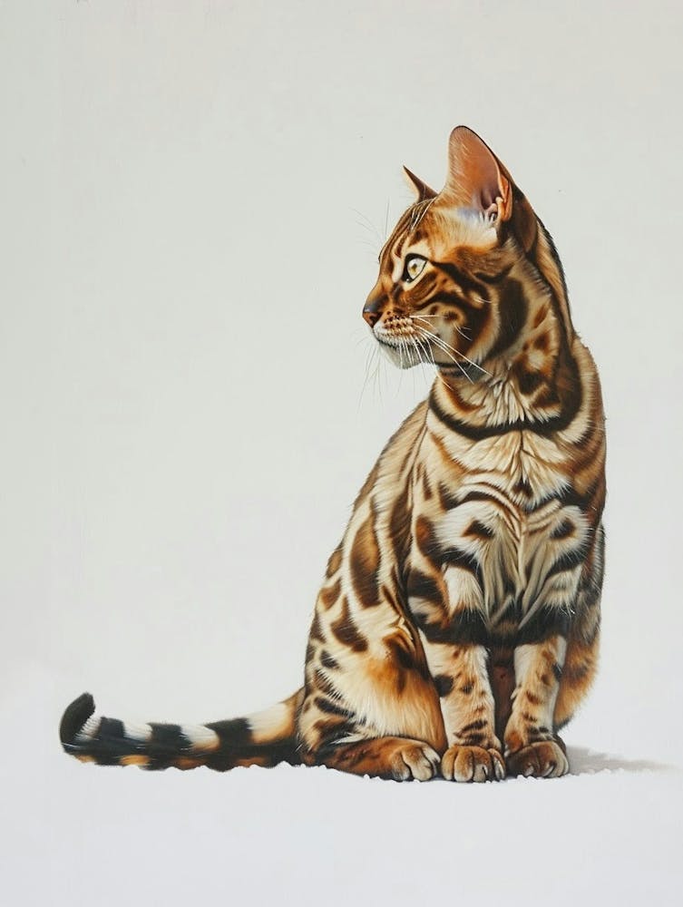 Bengal Cat Painting 4