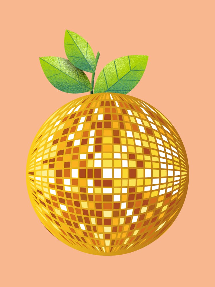 Orange Disco Poster, Contemporarys on Food and Kitchen..202