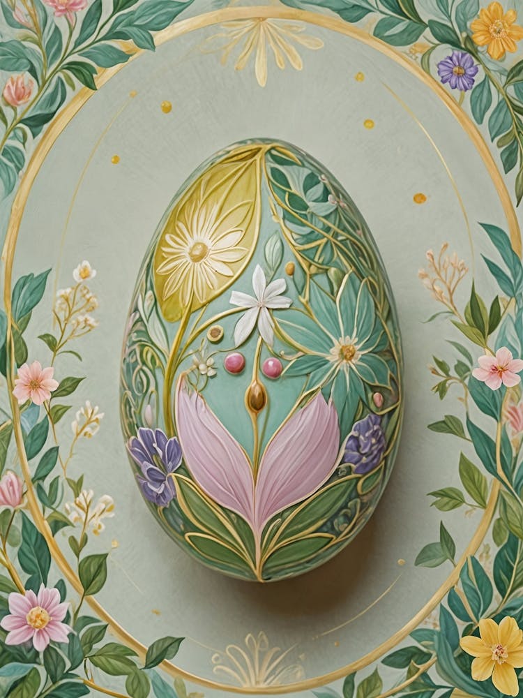 Delicate Decorated Easter Egg