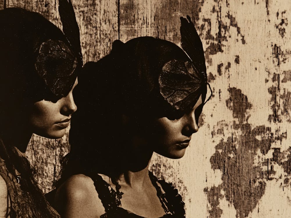 Two Women With Feathers