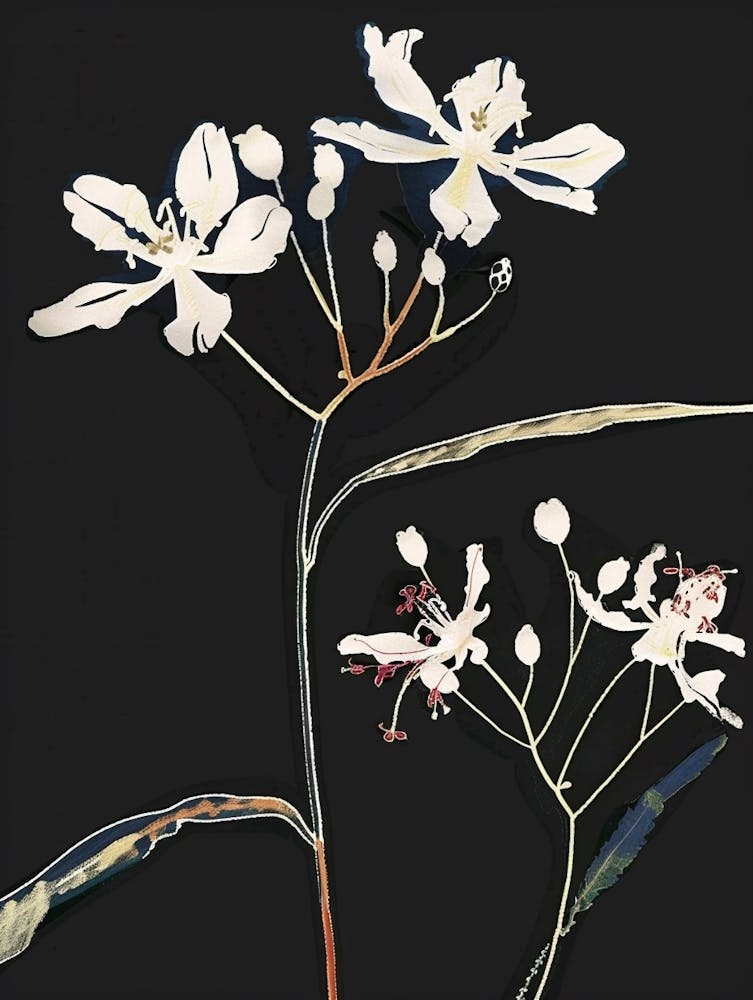 Neon Flowers On Black Babys Breath 8