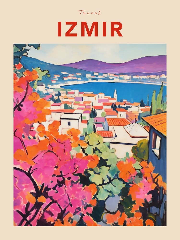 Izmir Turkey 2 Fauvist Travel Poster