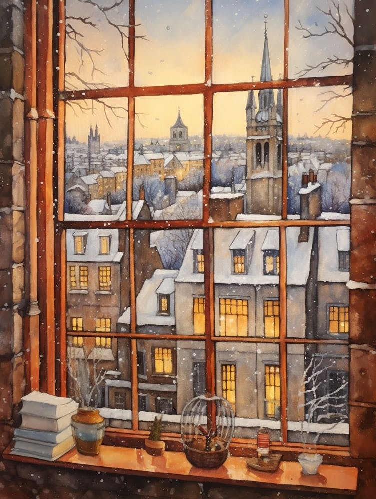 Winterstadtlandschaft York Vereinigtes Königreich 2