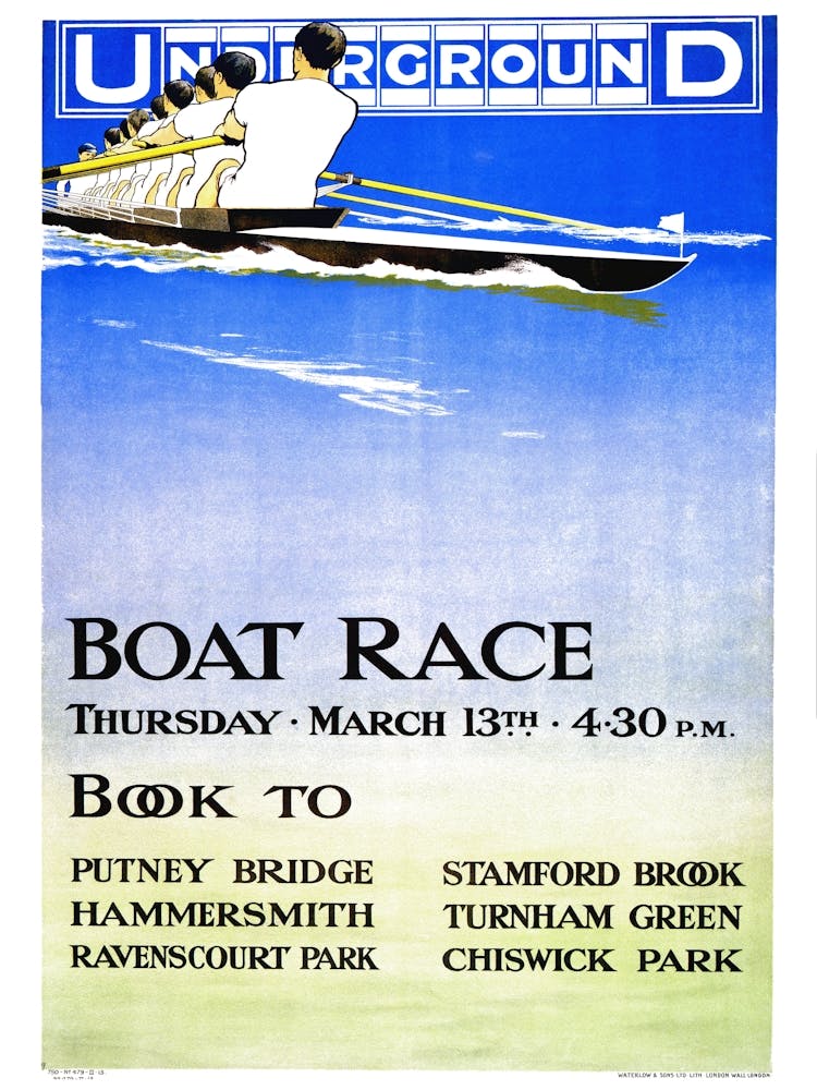 Boat Race Vintage London Underground Poster