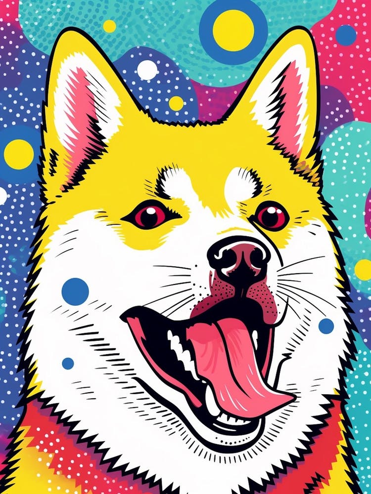 Cartoon Pop Art Shiba Inu 3