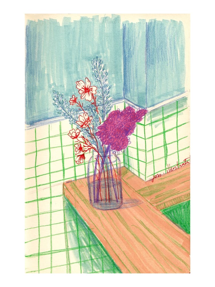 Still Life Floral Corner