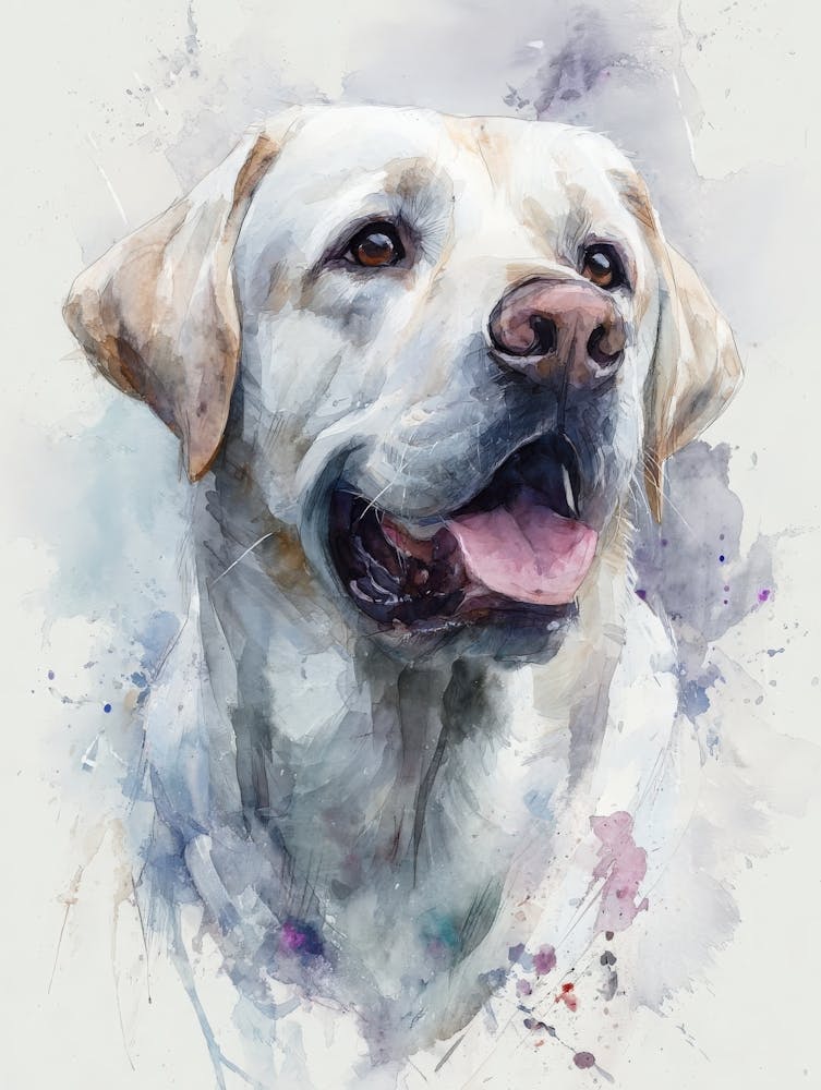Aihrgdesign Isolated Watercolor Painting Of Dog Portraits Lab Aaf73b5b E757 415b 9767 80f45f2ae8a7 0