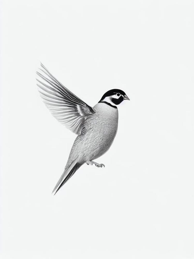 Partridge B&W Pencil Drawing 3 Bird