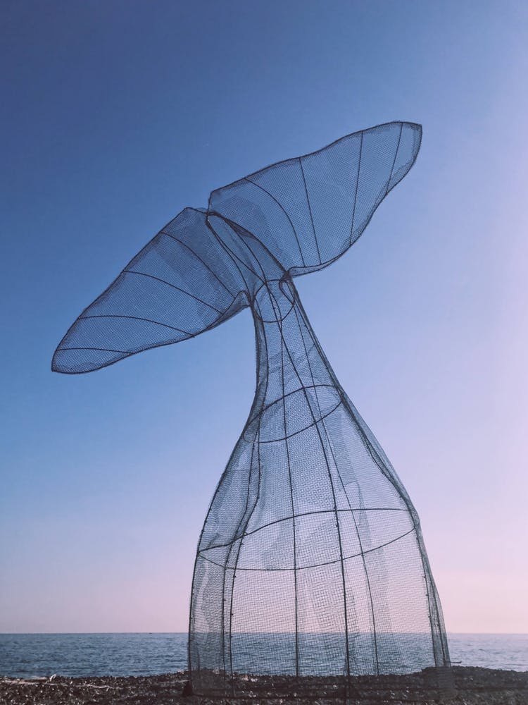 Whale Tail Sculpture