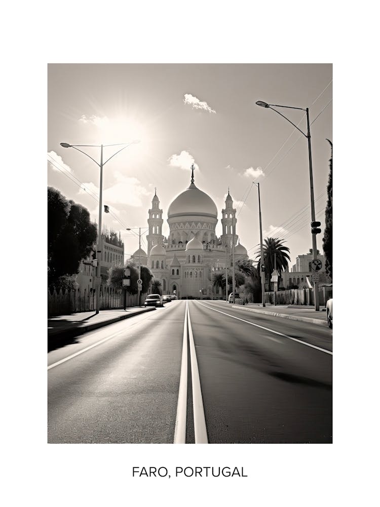 Poster Of Haifa, Israel, Photography In Black And White 2