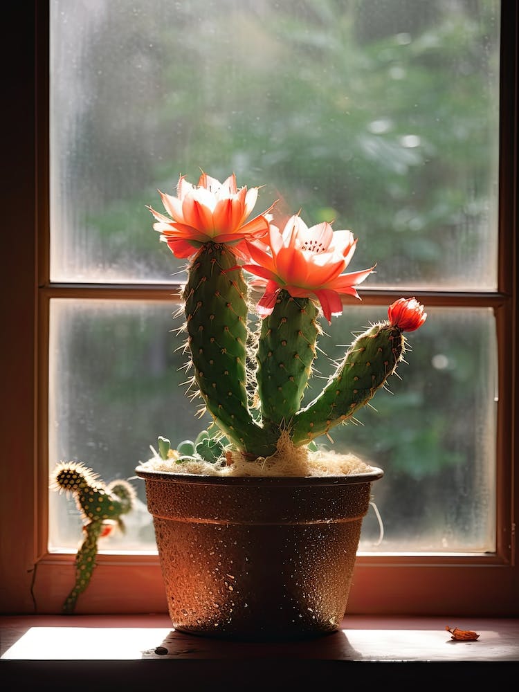 Rebutia Cactus On A Window  4