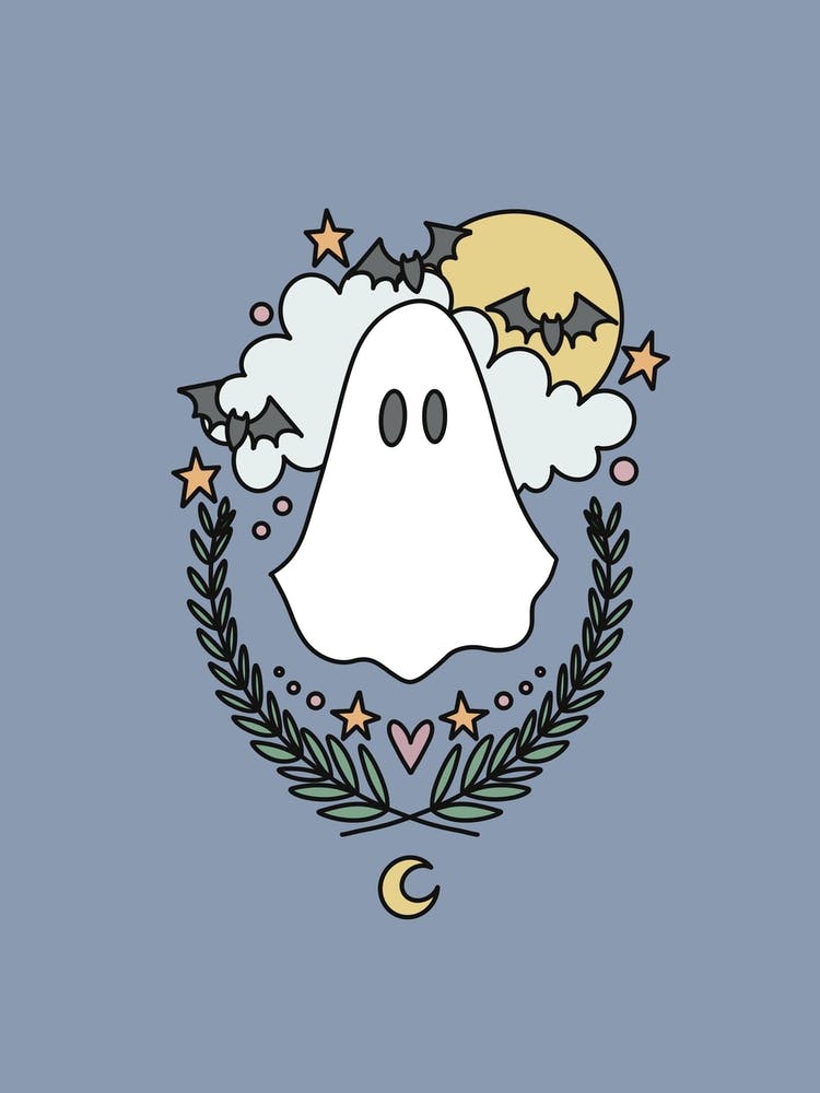 Cute Ghost | Slate Blue