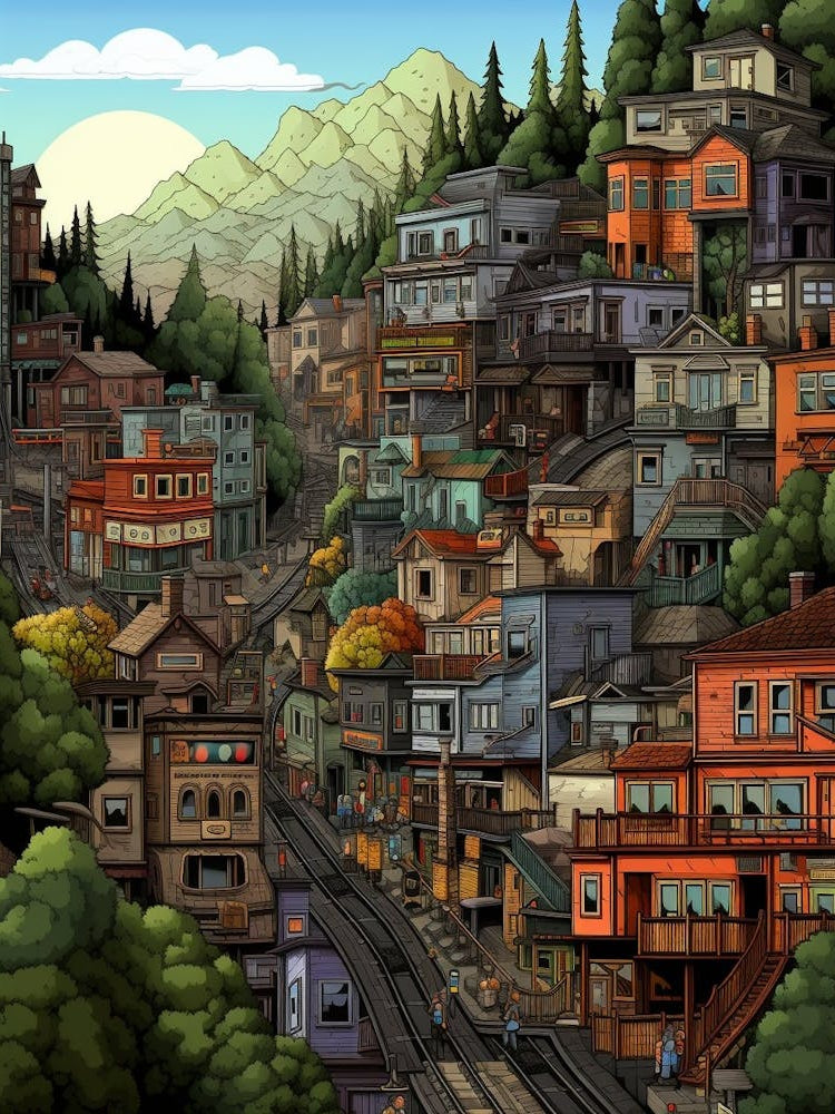 Redmond Washington Retro Pop Art 10