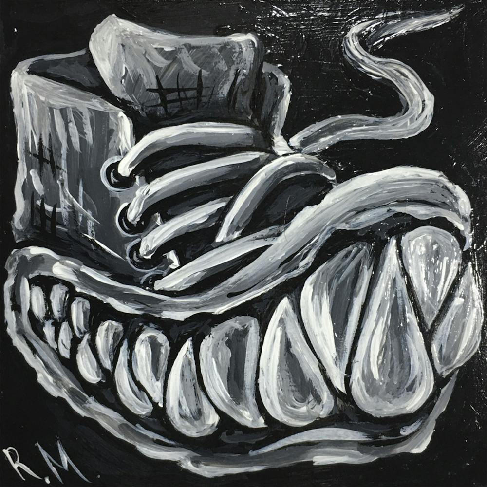 Monster Sneaker Shoe Black and White