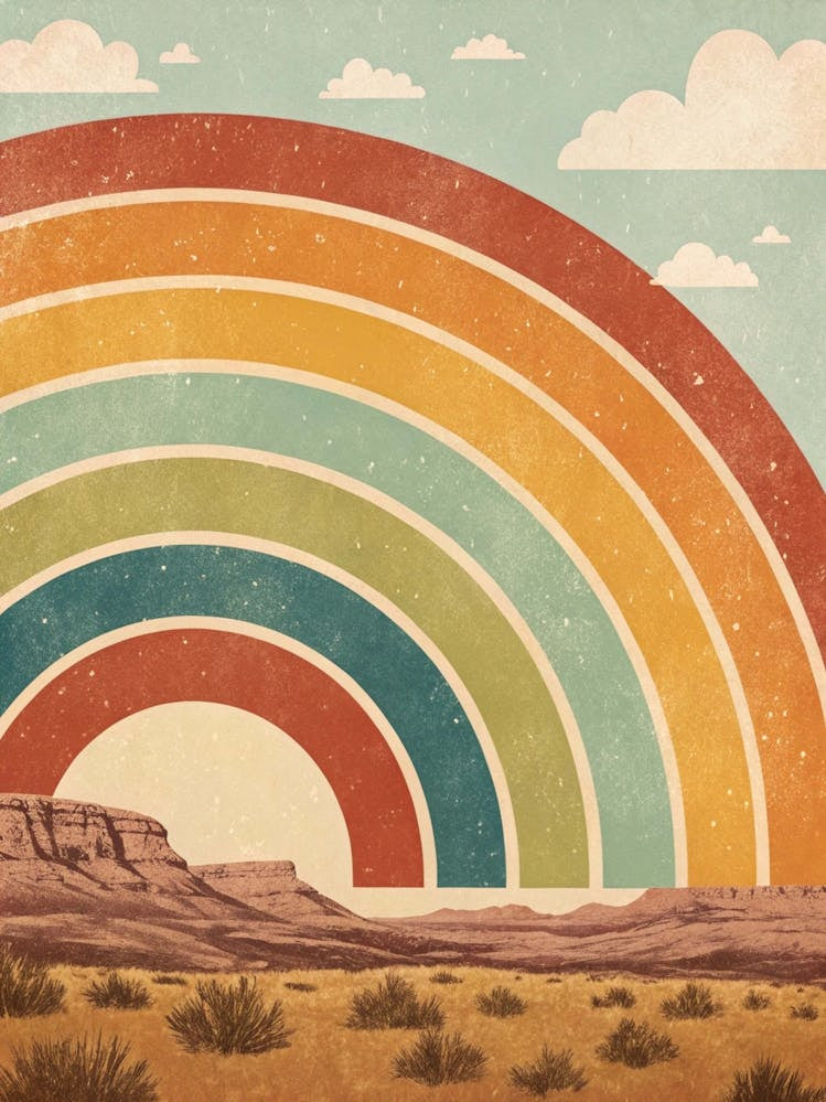 Rainbow In The Desert