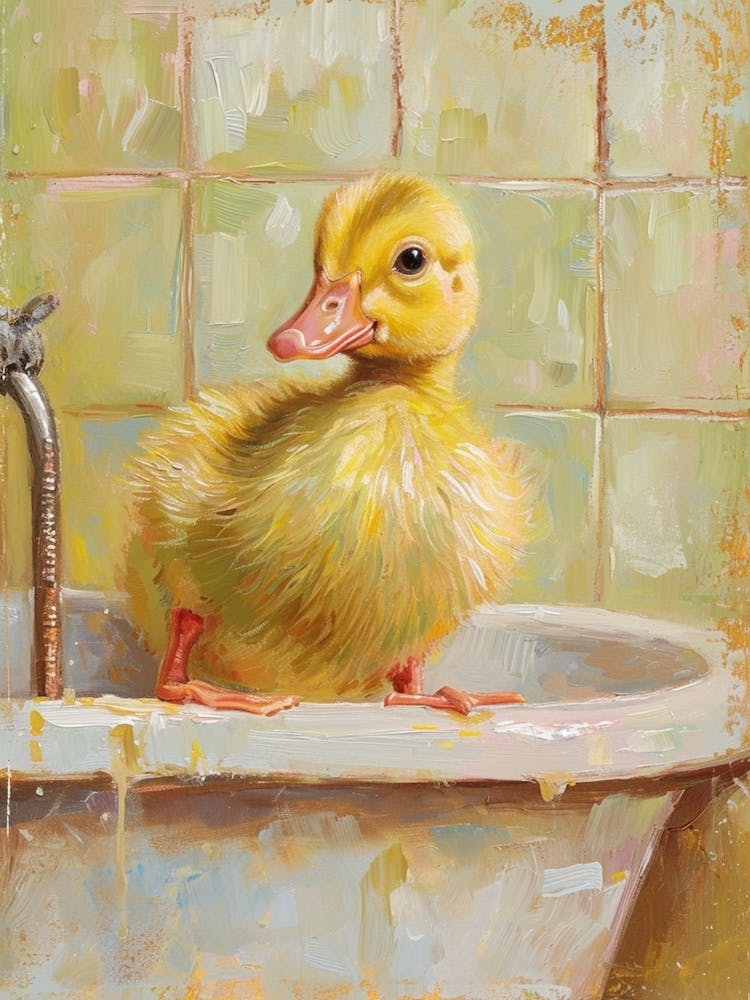Kitsch Duckling In The Bath 1