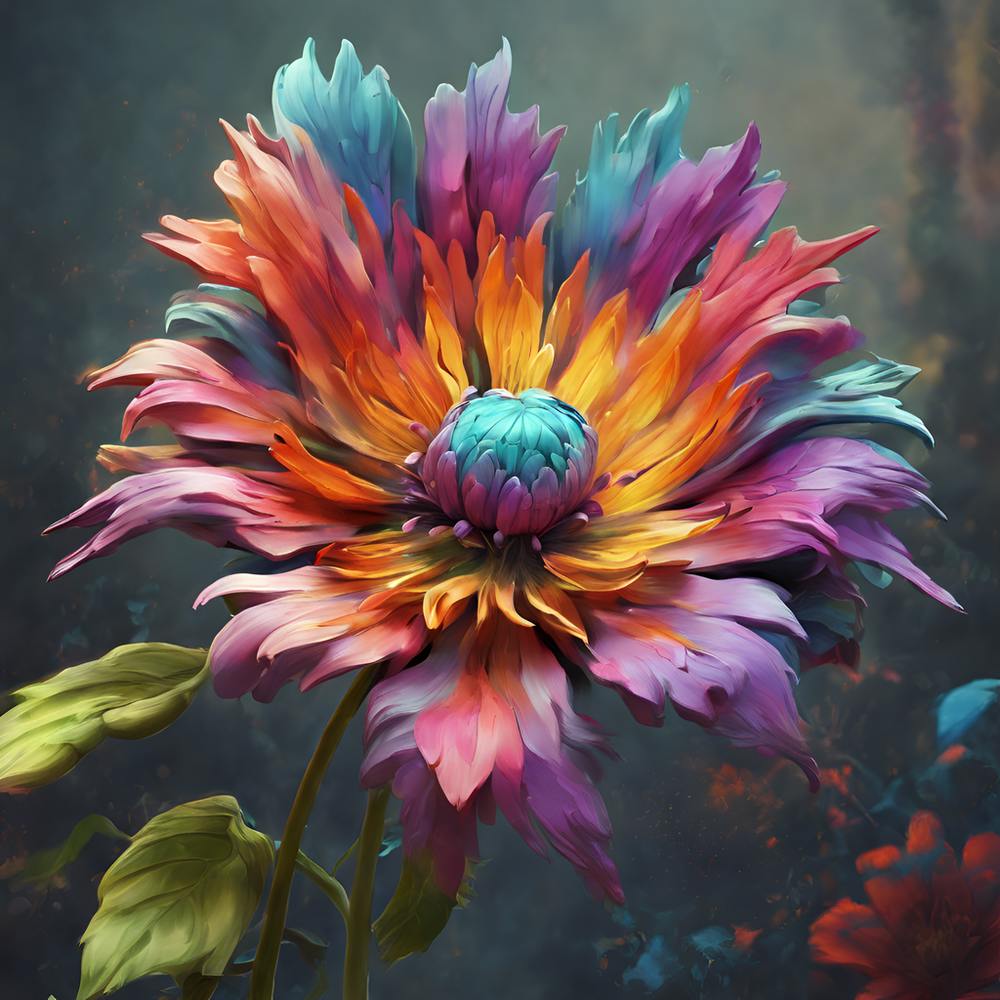 Farbenfrohe Blume 1