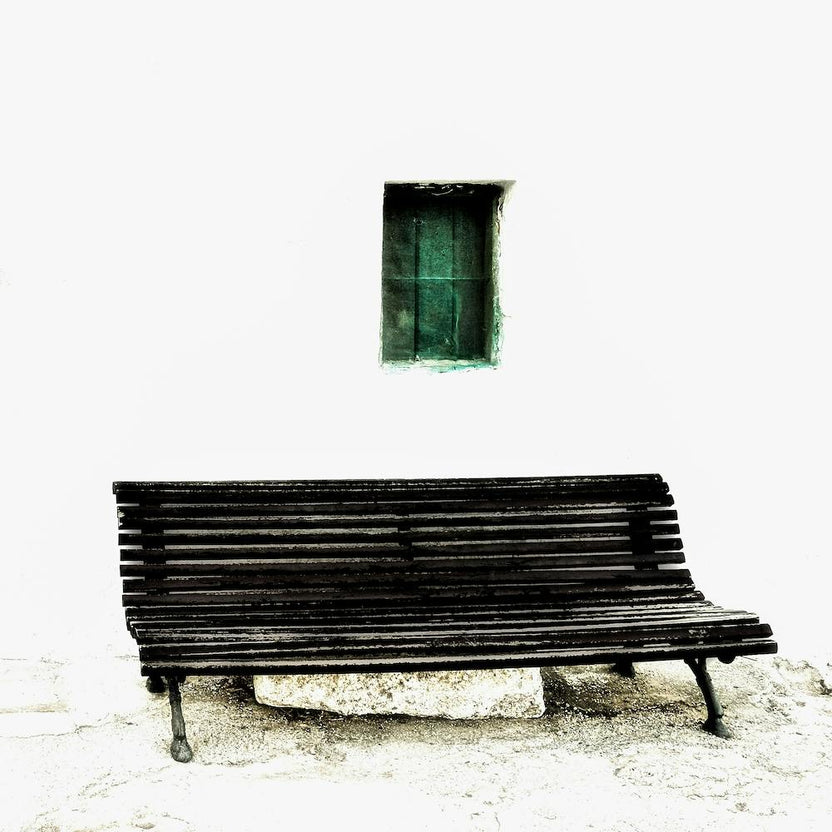Wooden Bench And Window Square
