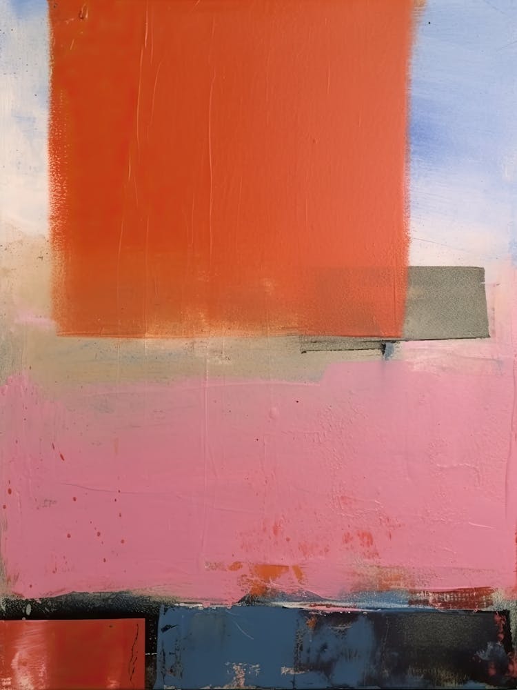 Orange And Red Abstract Painting 2