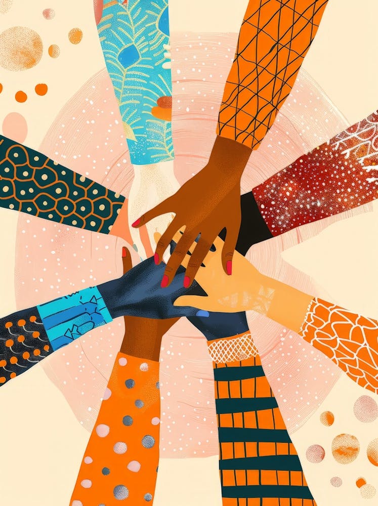 Illustration Of People Holding Hands